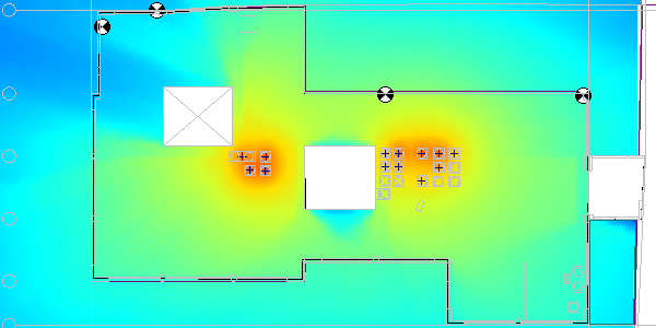 Roof HVAC equipment noise map