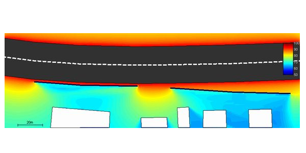 Road traffic noise map