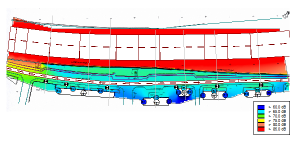 Road traffic noise map