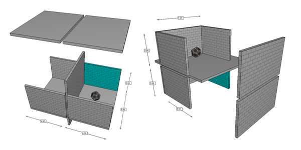 Sound insulation study 3D model